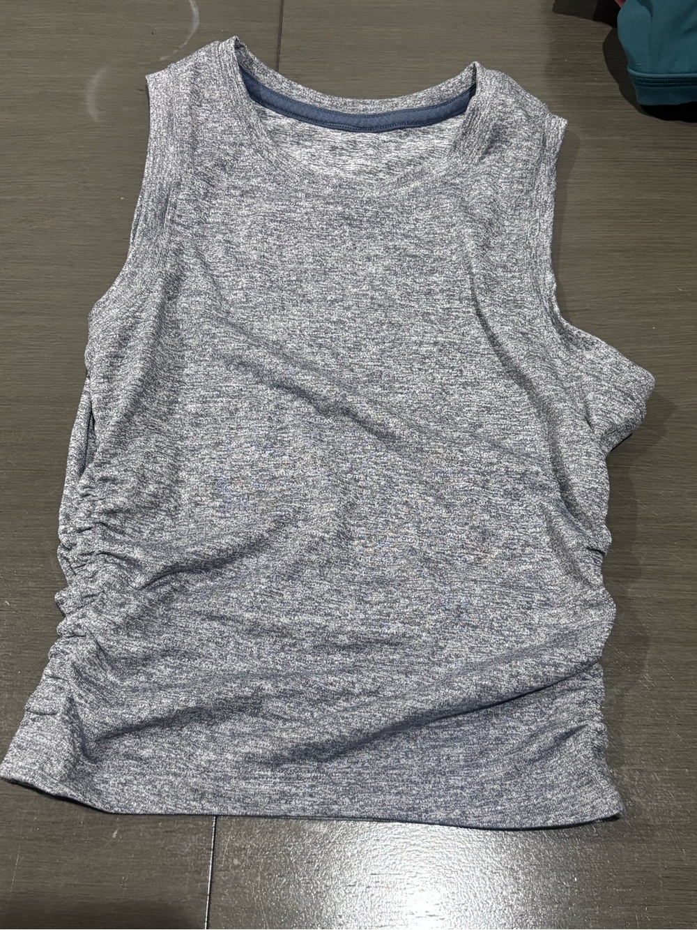 lululemon athletica Heather Gray Sleeveless Ruched Tank